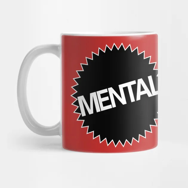 Black Starburst Mental Logo Toy Brand Parody Mug