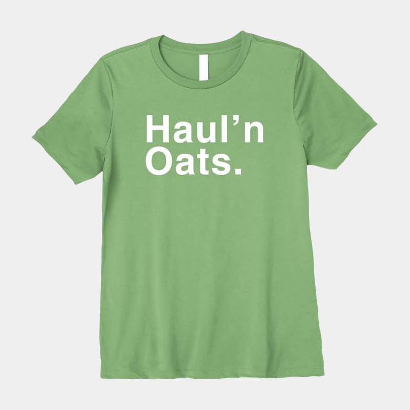 Haul 'n Oats Rock ‘n Roll Parody Premium T-Shirt grass green womans