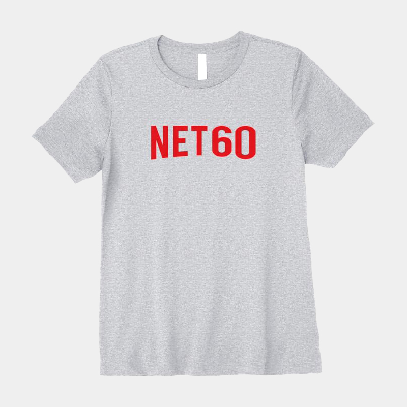 Net 60 Parody Logo Premium T-Shirt grey womens